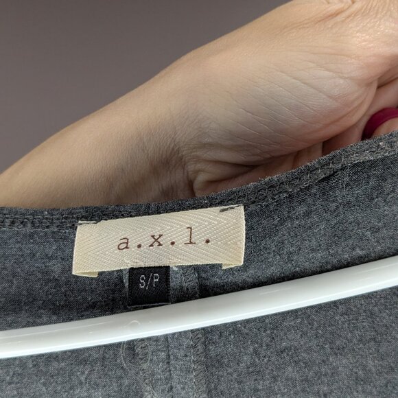 a.x.l. V-Neck Long Sleeve Jersey Dress Grey Size Small - Picture 3 of 3